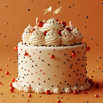 奶油蛋糕与礼盒