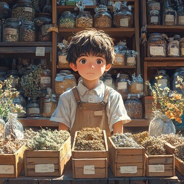 男孩与草药铺1