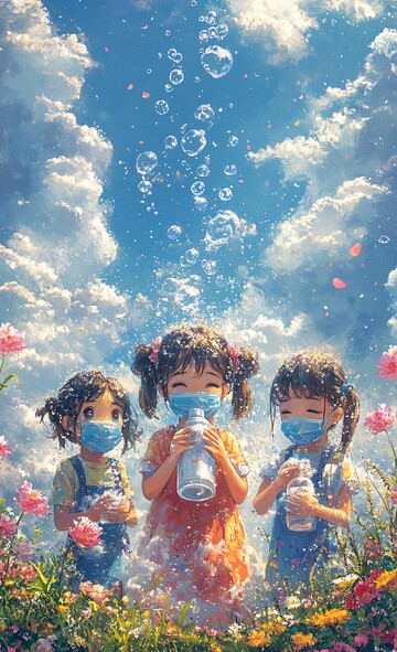 洗手戴口罩的人2