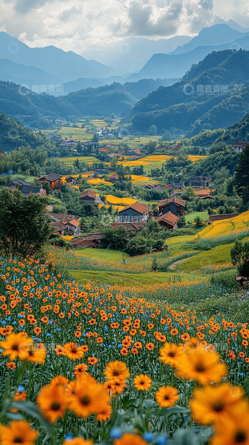 高清大图下载【趣麦麦图】油菜花田风光1