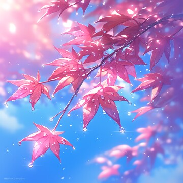 红叶秋露映日光3