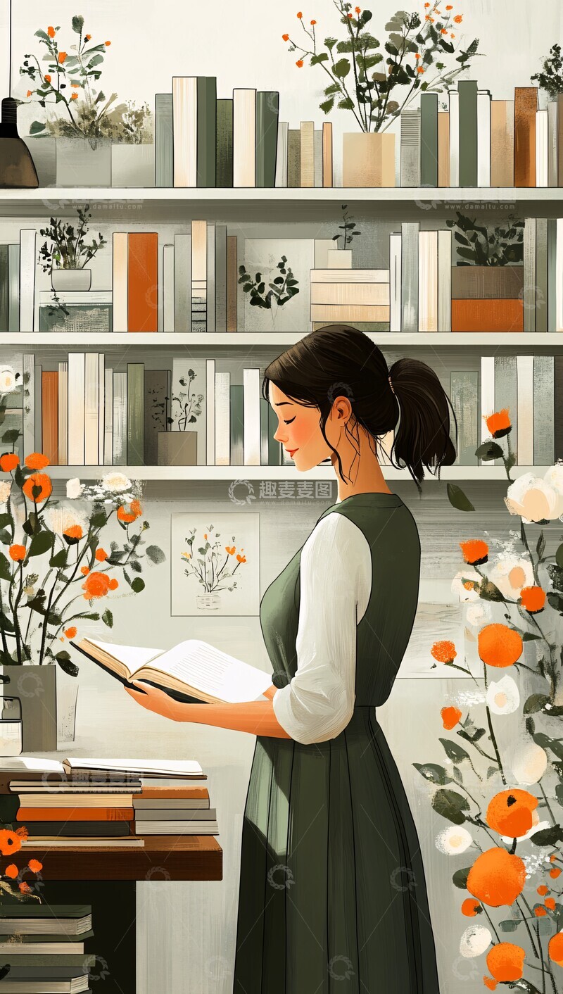 高清大图下载【趣麦麦图】教师桌前教学