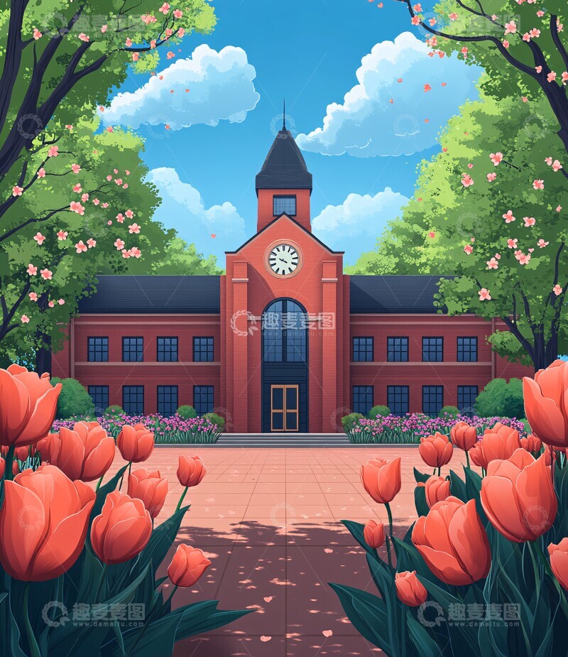 学校大门与主楼