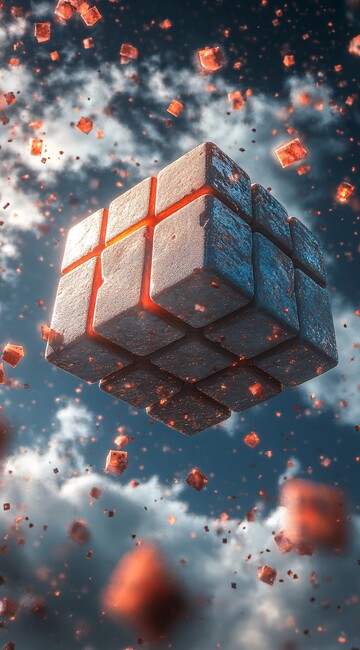 几何立方体与飞行形状1