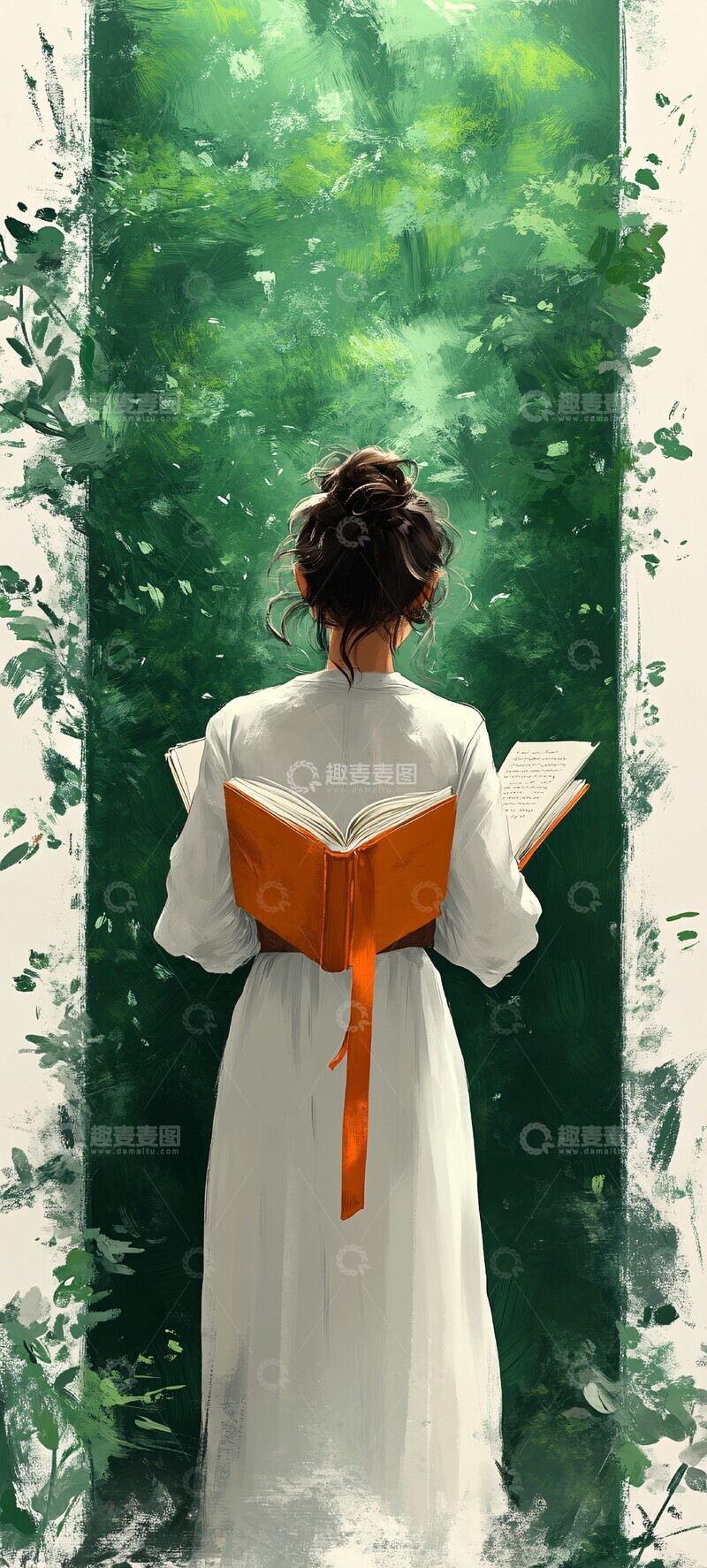 老师读书的场景