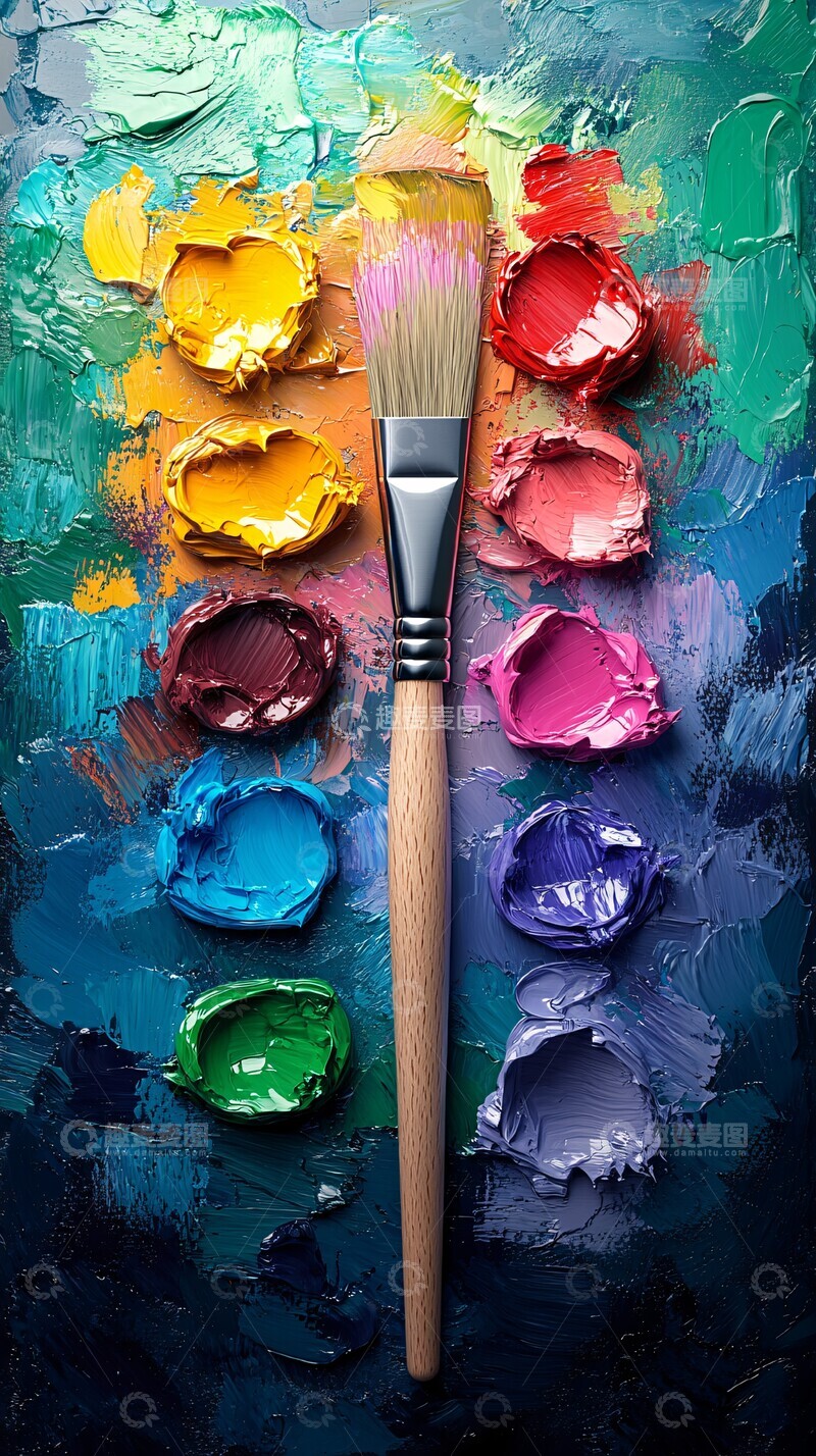 高清大图下载【趣麦麦图】多彩调色板多彩调色板画笔2