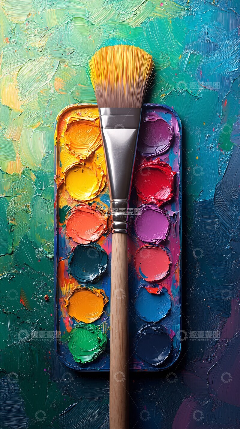 高清大图下载【趣麦麦图】多彩调色板多彩调色板画笔1