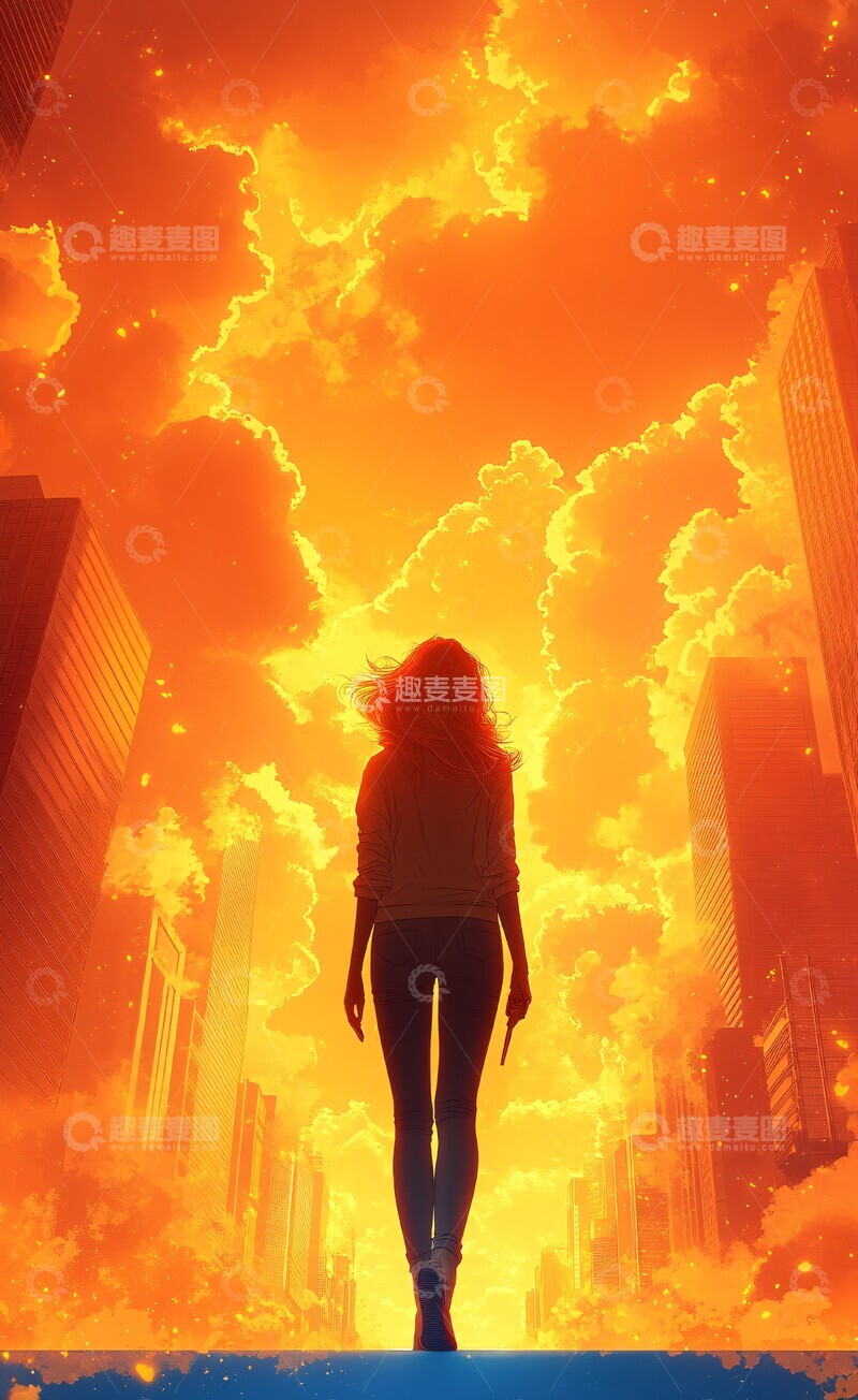 高清大图下载【趣麦麦图】墨笔少年墨笔少年蓝色2