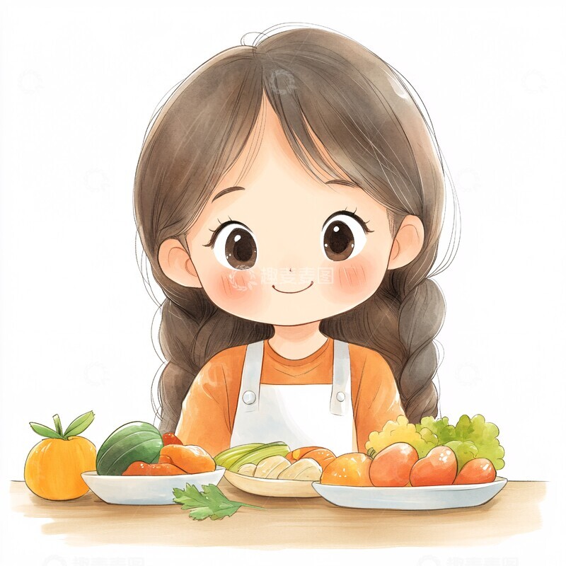 高清大图下载【趣麦麦图】小学生用餐特写