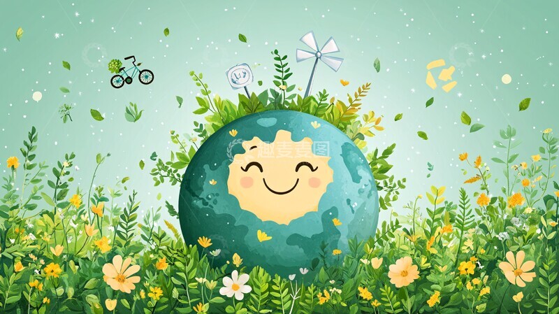 高清大图下载【趣麦麦图】地球与绿色未来