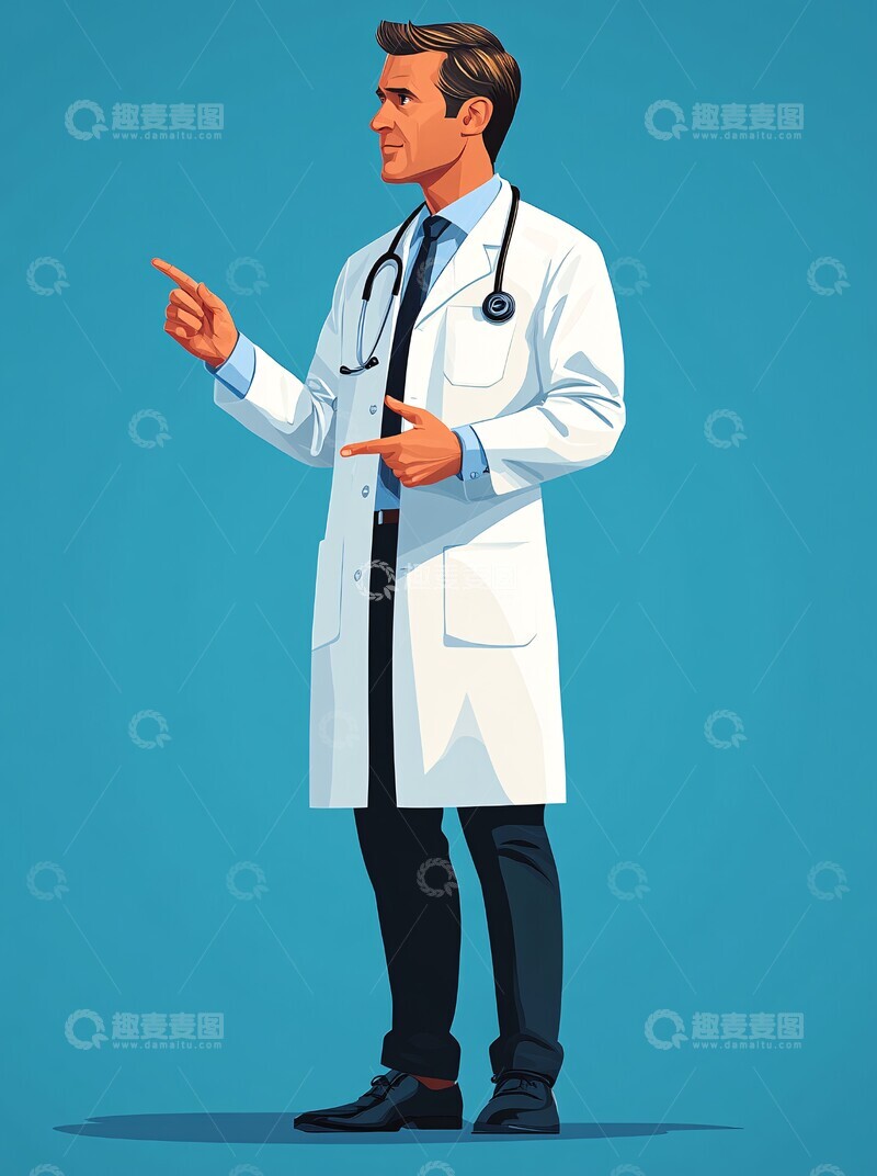 高清大图下载【趣麦麦图】医生白大褂演示1