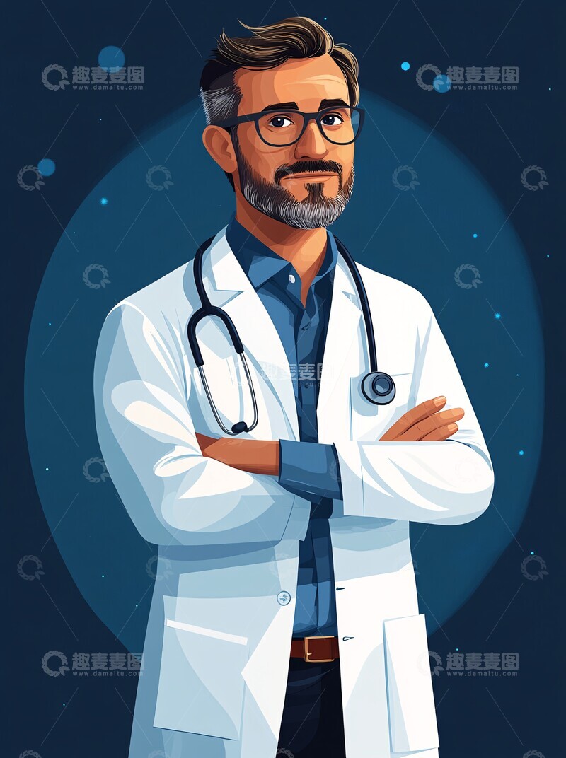 高清大图下载【趣麦麦图】医生白大褂演示3