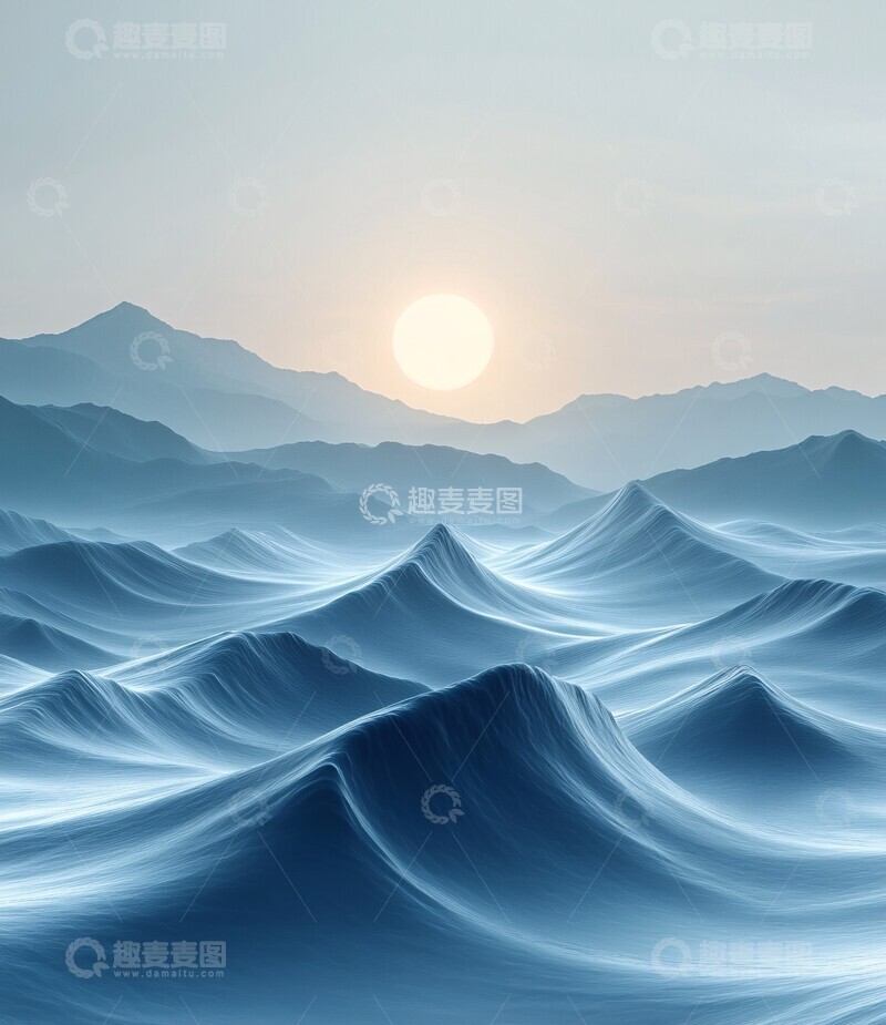 高清大图下载【趣麦麦图】波浪形状背景1