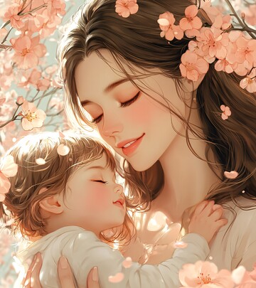 母子温馨时刻