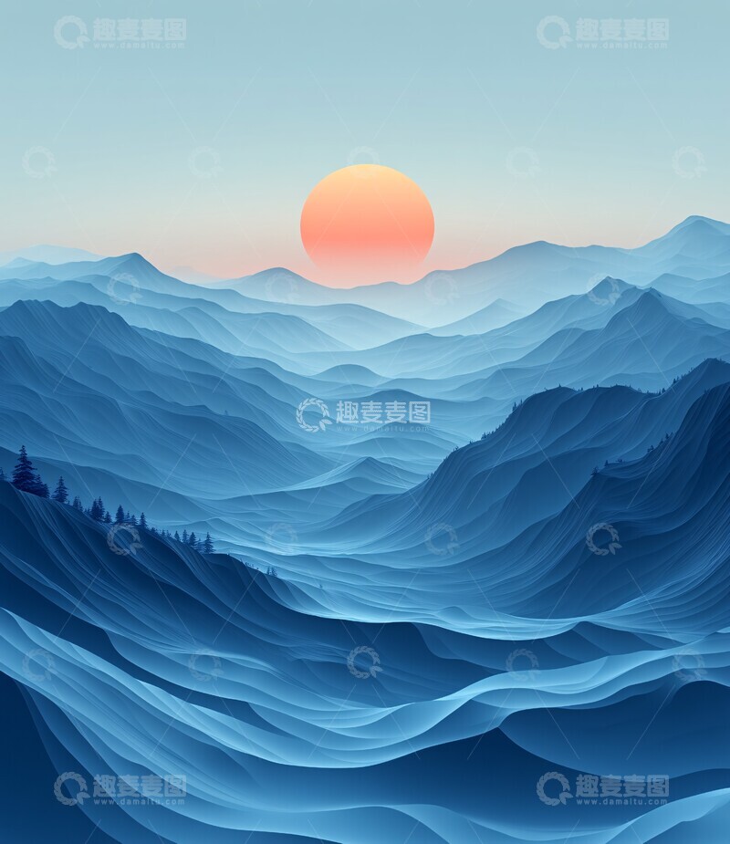 高清大图下载【趣麦麦图】波浪形状背景2