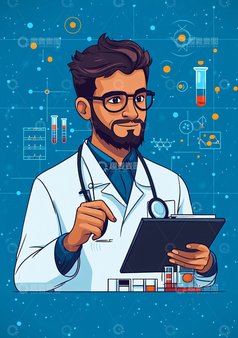 高清大图下载【趣麦麦图】医学笔记场景