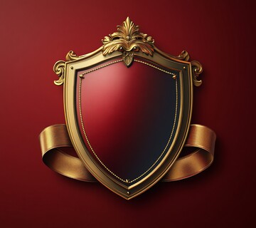 红底金盾装饰图1