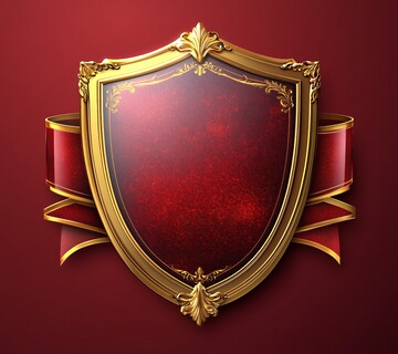 红底金盾装饰图3