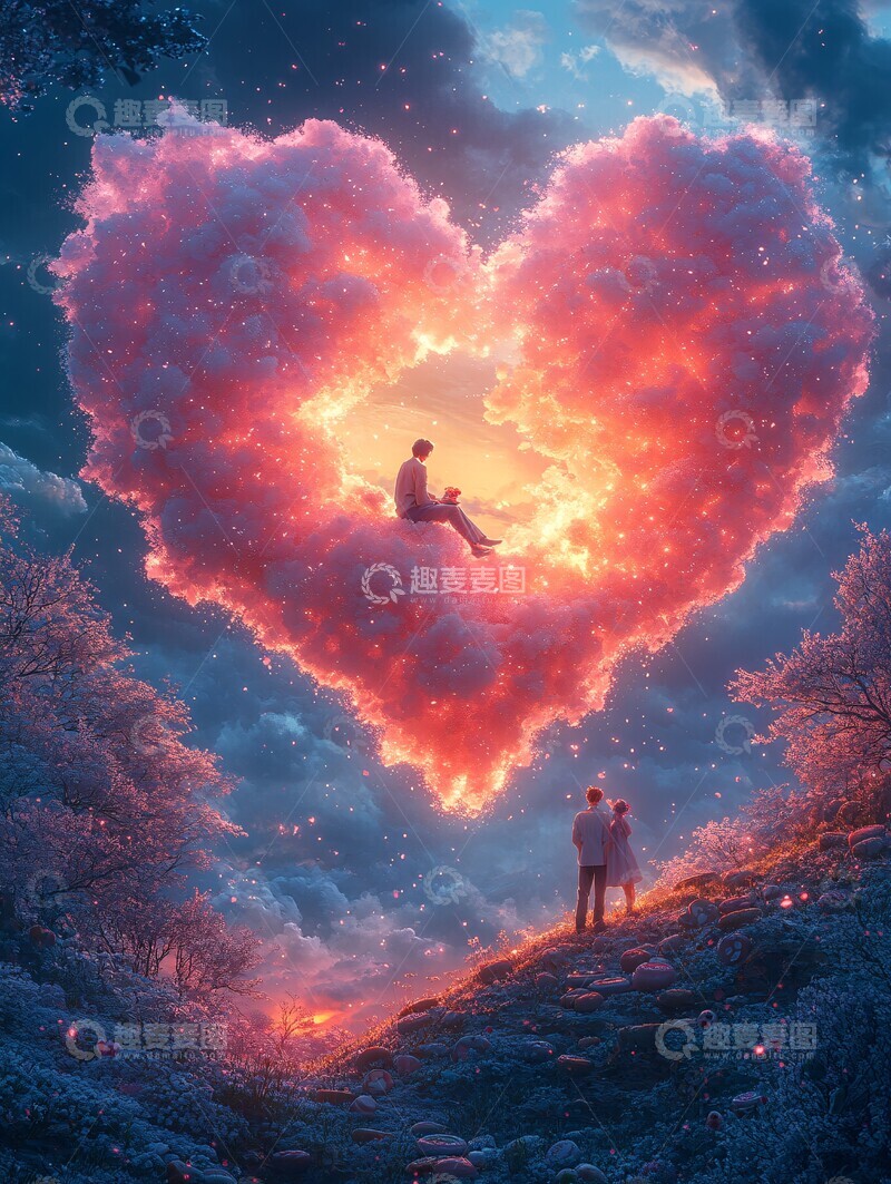 高清大图下载【趣麦麦图】甜甜的爱情天空1