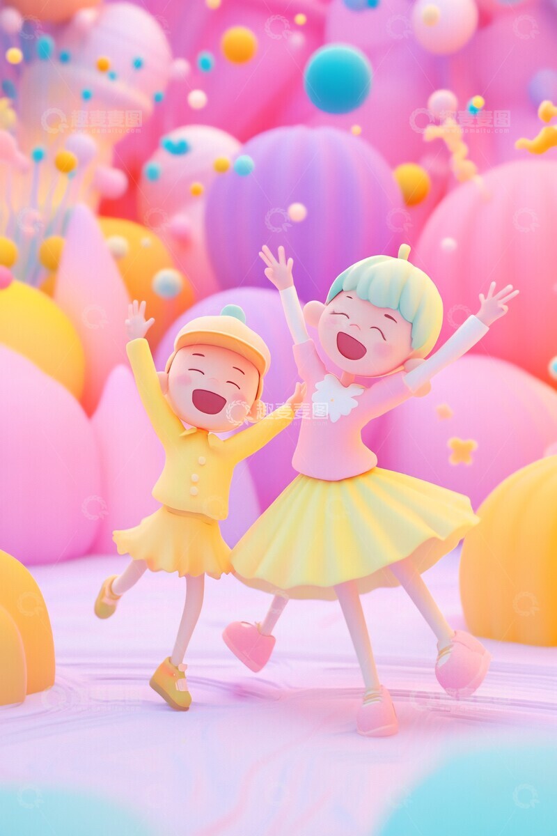 高清大图下载【趣麦麦图】朋友跳舞朋友跳舞卡通