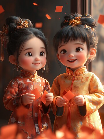 儿童放鞭炮儿童鞭炮红包1