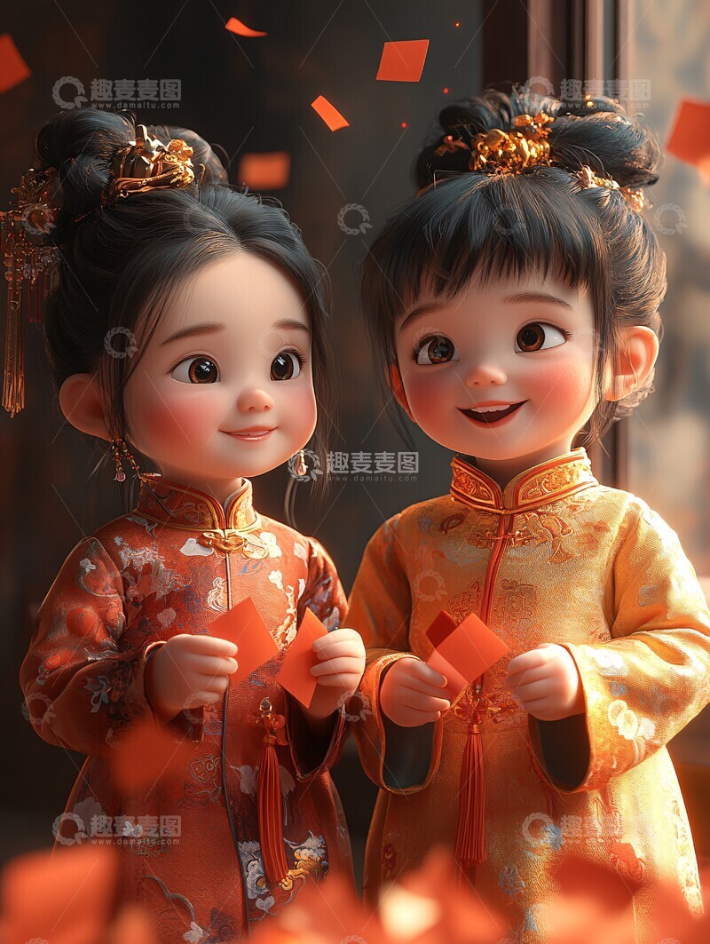 儿童放鞭炮儿童鞭炮红包1