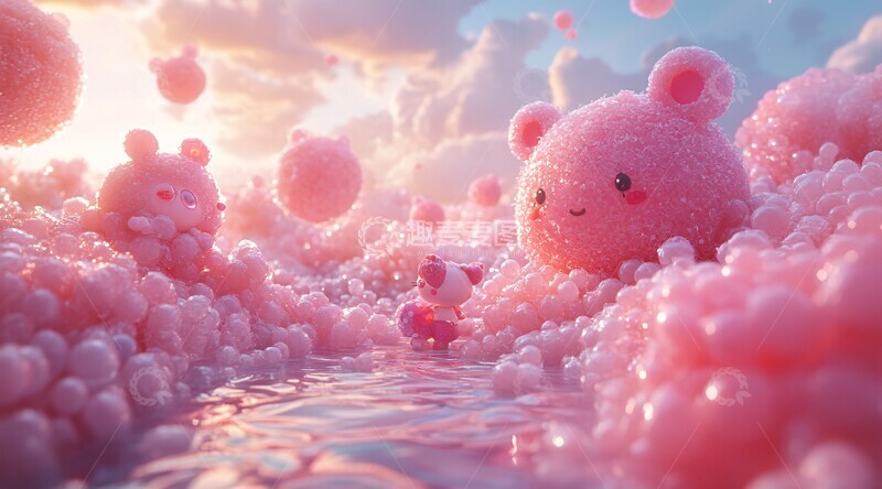 高清大图下载【趣麦麦图】糖果动物乐园1