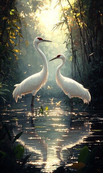 白鹤湿地翠绿画面2