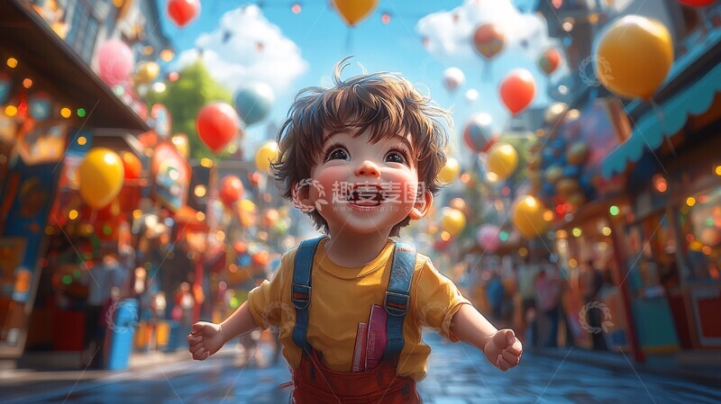 高清大图下载【趣麦麦图】游乐园入口场景1