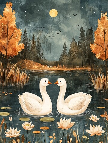 白鹅莲池白鹅莲池湖泊3