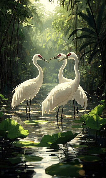 白鹤湿地翠绿画面1