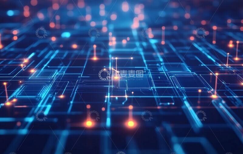 高清大图下载【趣麦麦图】蓝色科技背景20