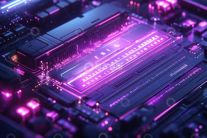 高清大图下载【趣麦麦图】紫色霓虹字体设计1