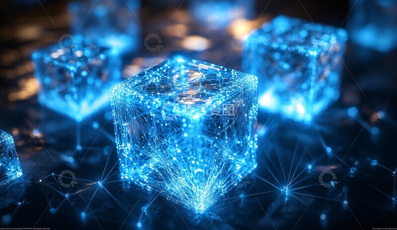 高清大图下载【趣麦麦图】立方体网络连接1