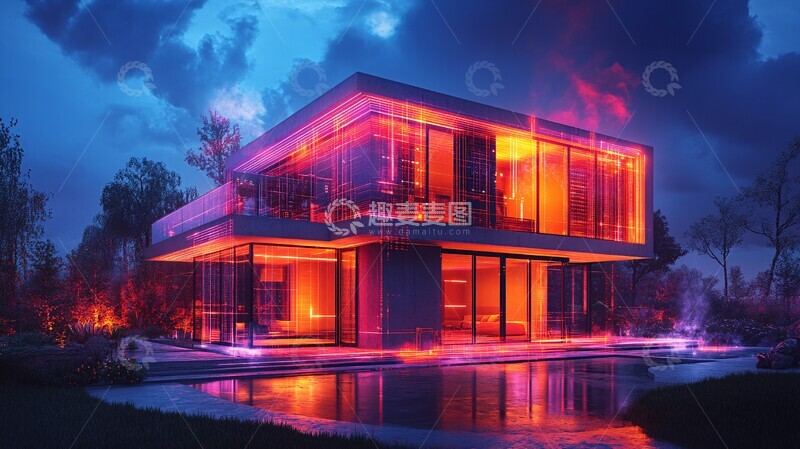 高清大图下载【趣麦麦图】住宅数据环绕图1