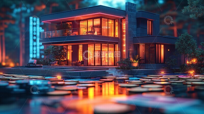 高清大图下载【趣麦麦图】现代房产与金融