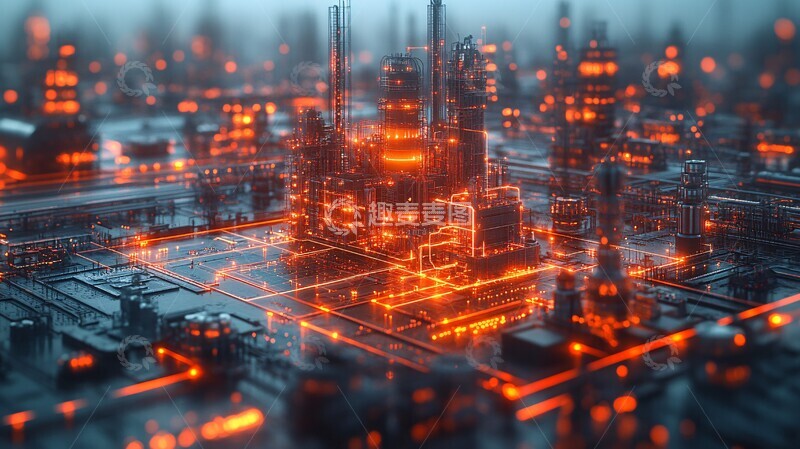 高清大图下载【趣麦麦图】数字工厂全息图1
