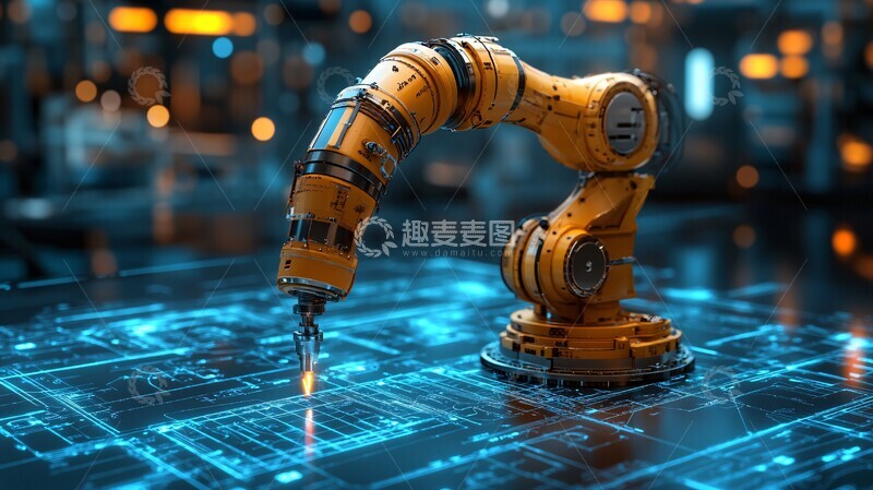 高清大图下载【趣麦麦图】机器人手臂蓝图