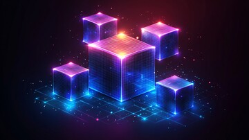 蓝色立方体结构1