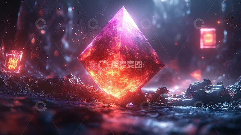 高清大图下载【趣麦麦图】晶体卡与几何2