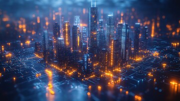 数字城市科技景观