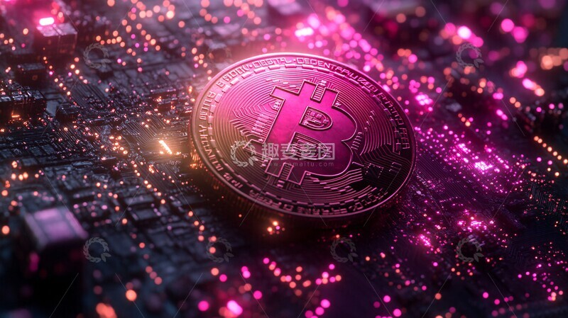 高清大图下载【趣麦麦图】比特币背景图1