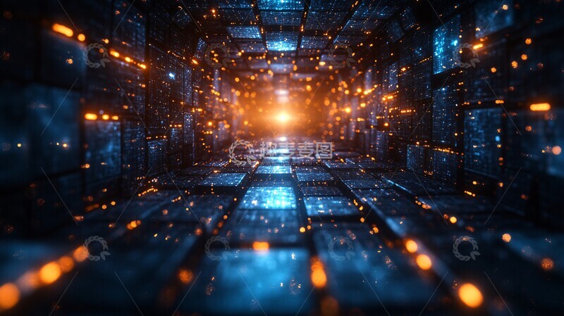 高清大图下载【趣麦麦图】数字立方移动隧道2
