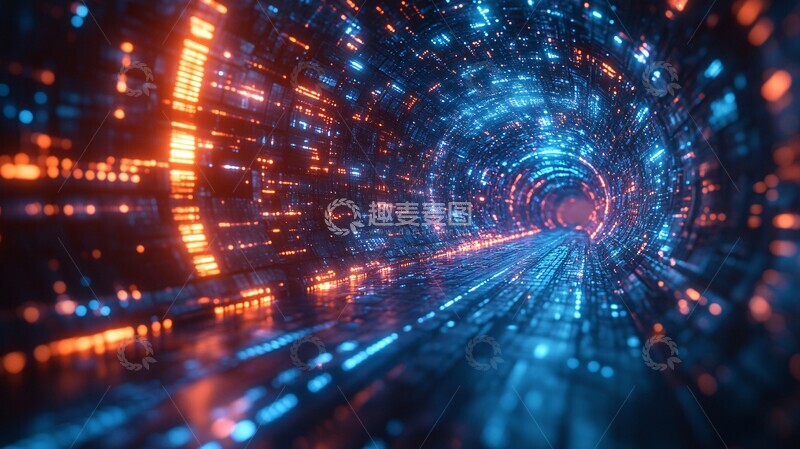 高清大图下载【趣麦麦图】数字立方移动隧道3