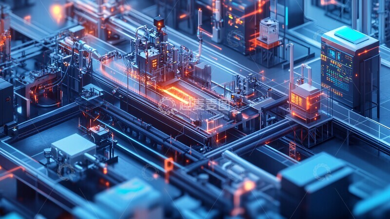 高清大图下载【趣麦麦图】生产线上协同作业