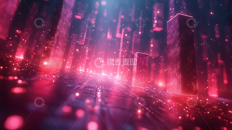 高清大图下载【趣麦麦图】粉色浮光空间