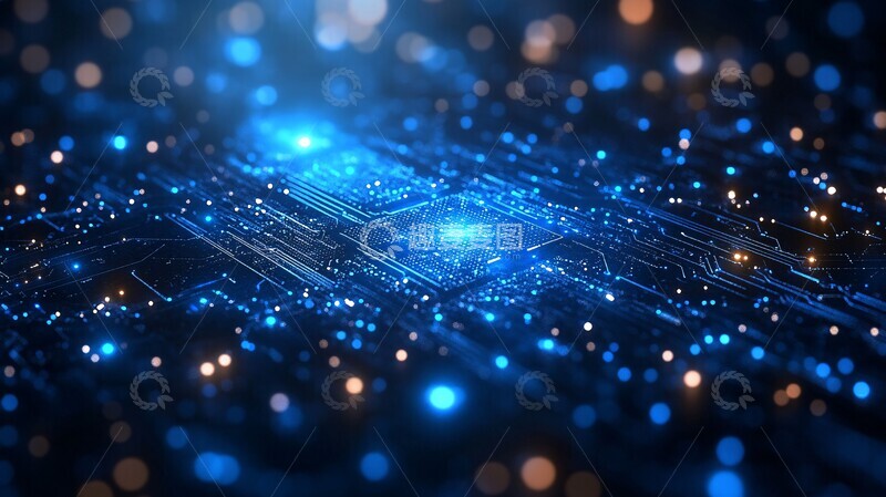 高清大图下载【趣麦麦图】蓝色科技背景18