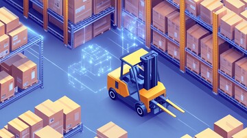 智能仓库机器人叉车扫描1