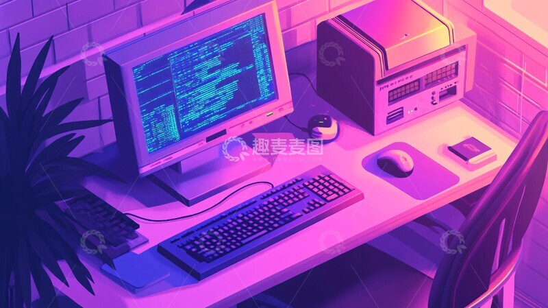 高清大图下载【趣麦麦图】未来等距计算机