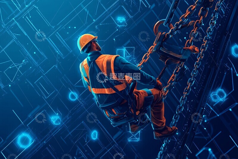 高清大图下载【趣麦麦图】安全课程区块链培训